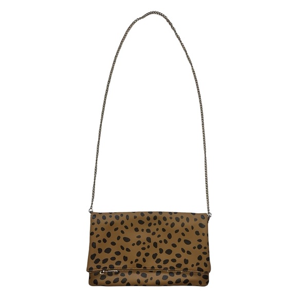 Cheetah Print Over the Shoulder / Cross Body Bag with Chain Strap - Picture 1 of 7